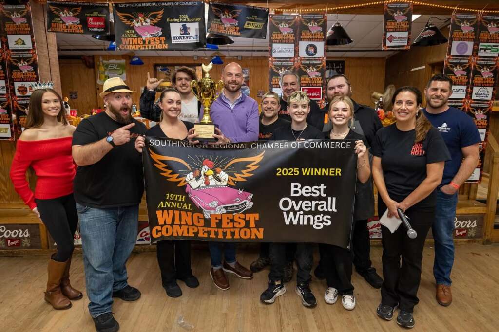 Picture of Ideal Tavern being named best wings in Southington Connecticut.